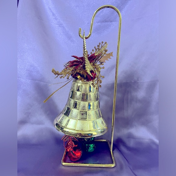 HANDCRAFTED • Original Dark Gold with Red Jingle Bell • Great for Christmas - Picture 6 of 6